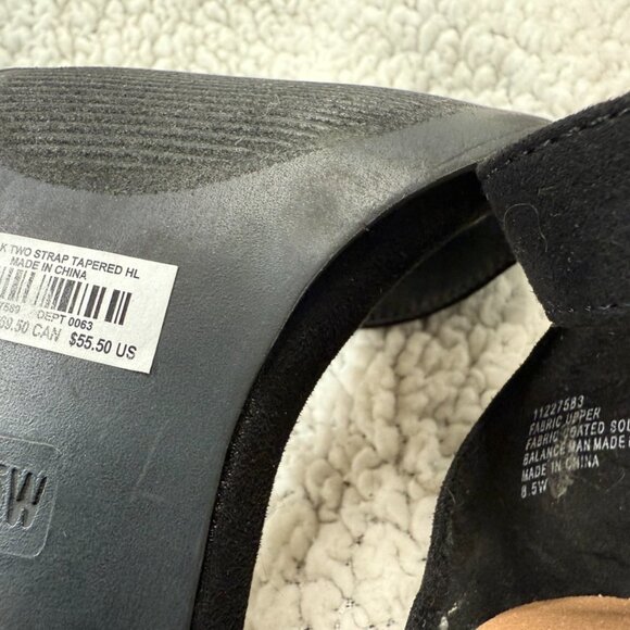 Torrid Black Two Strap Tapered Heel Sandal (WW) - Picture 3 of 6